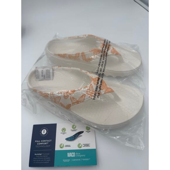 Spenco™ Fusion Butterfly Orthotic Support Sandal Women's size 9 White Coral - Picture 3 of 8